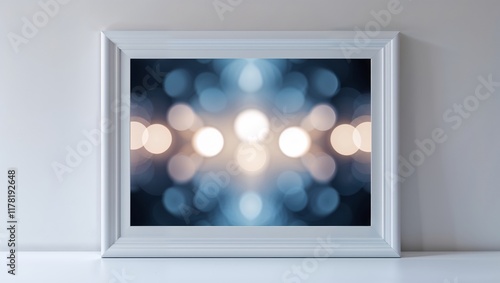 White Photo Frame on White Background