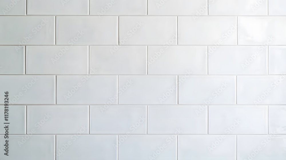 Naklejka premium Off-White Rectangular Tile Wall
