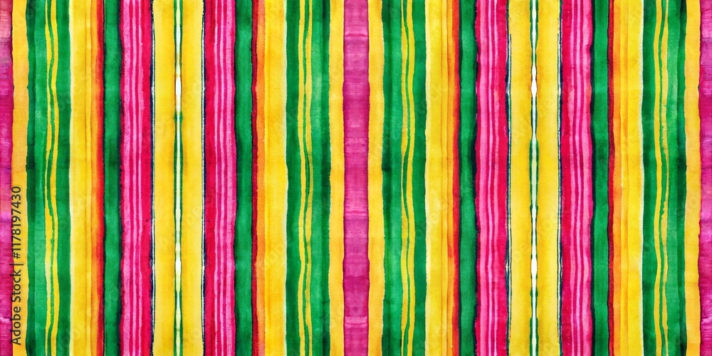 Vibrant Rainbow Stripe Pattern: Summery Hand-Drawn Yellow Pink Green Striped Background for Trendy Fabric Prints Vibrant Rainbow Stripe Pattern: Summery Hand-Drawn Yellow Pink Green Striped Background for Trendy Fabric Prints