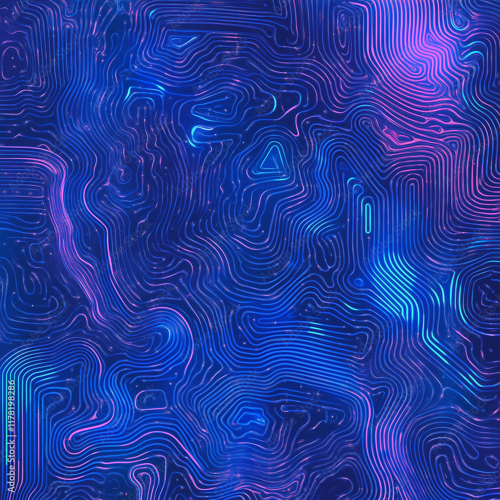 Quantum computer technologies concept. Futuristic blue circuit board background vector. Modern technology circuit board texture background design. Waves flow. Quantum explosion technology.