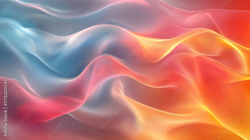 Gradient colored wavy line background Gradient colored wavy line background
