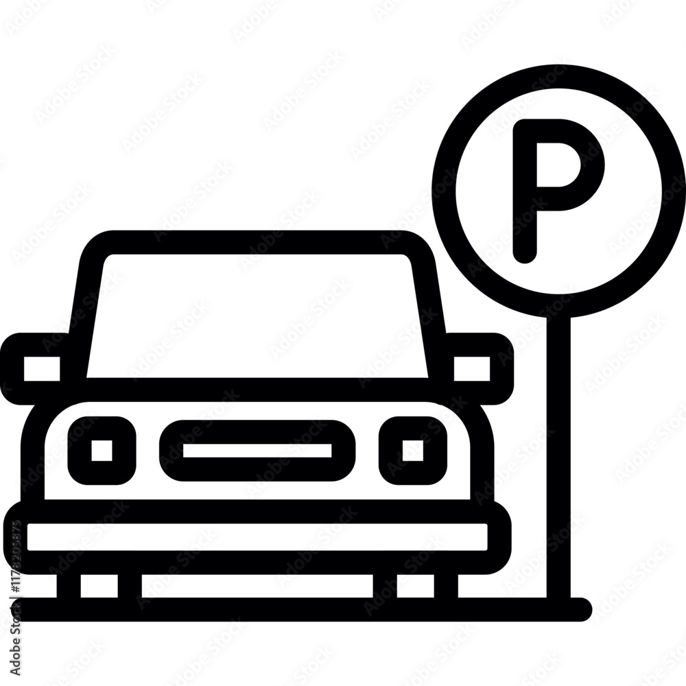 Parking Space Icon Parking Space Icon