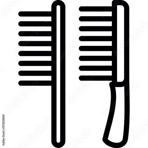 Hair Parting Comb Icon