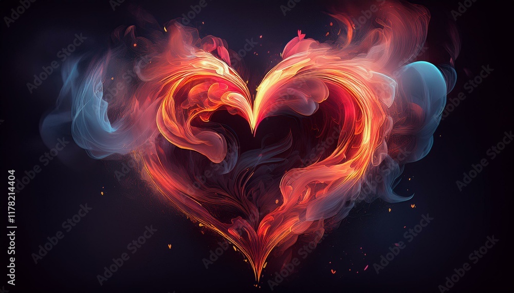 a heart is drawn in the smoke a heart is drawn in the smoke