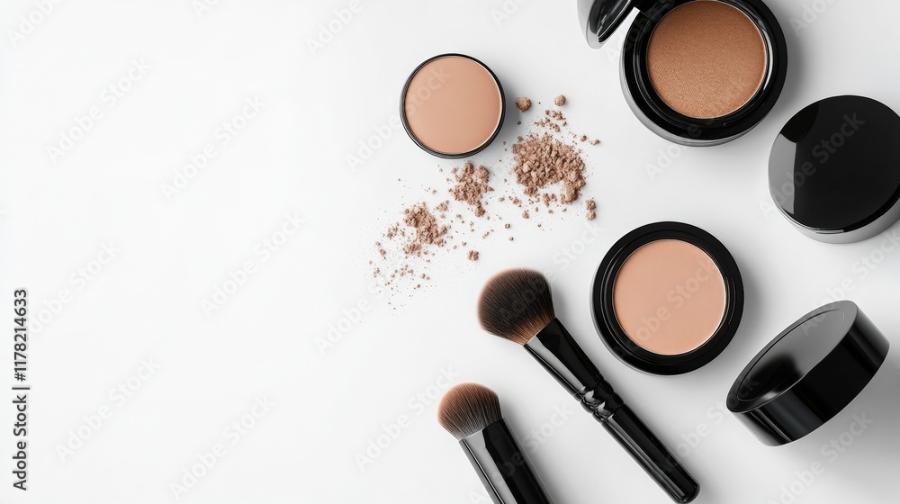Make up foundation product on white background Make up foundation product on white background