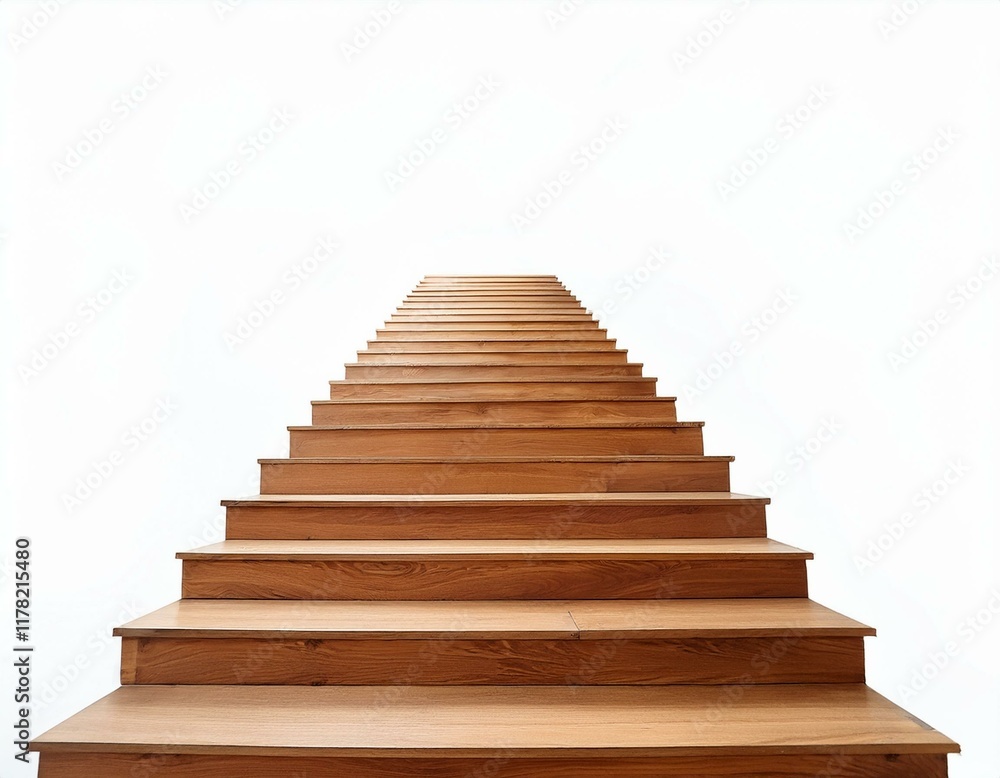 wooden stairs in a perspective view designed for interior spaces white isolate background wooden stairs in a perspective view designed for interior spaces white isolate background