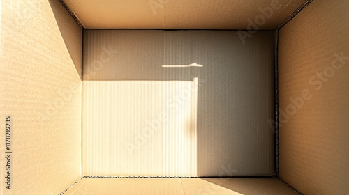 Empty Cardboard Box, Awaiting New Beginnings photo