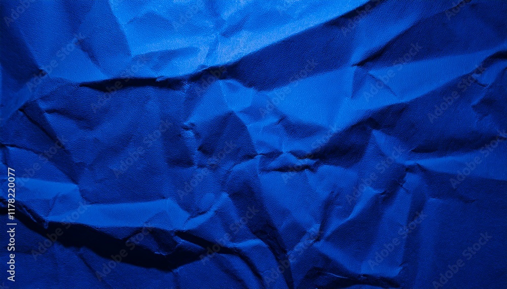 Deep blue crumpled paper texture. Abstract background. Deep blue crumpled paper texture. Abstract background.