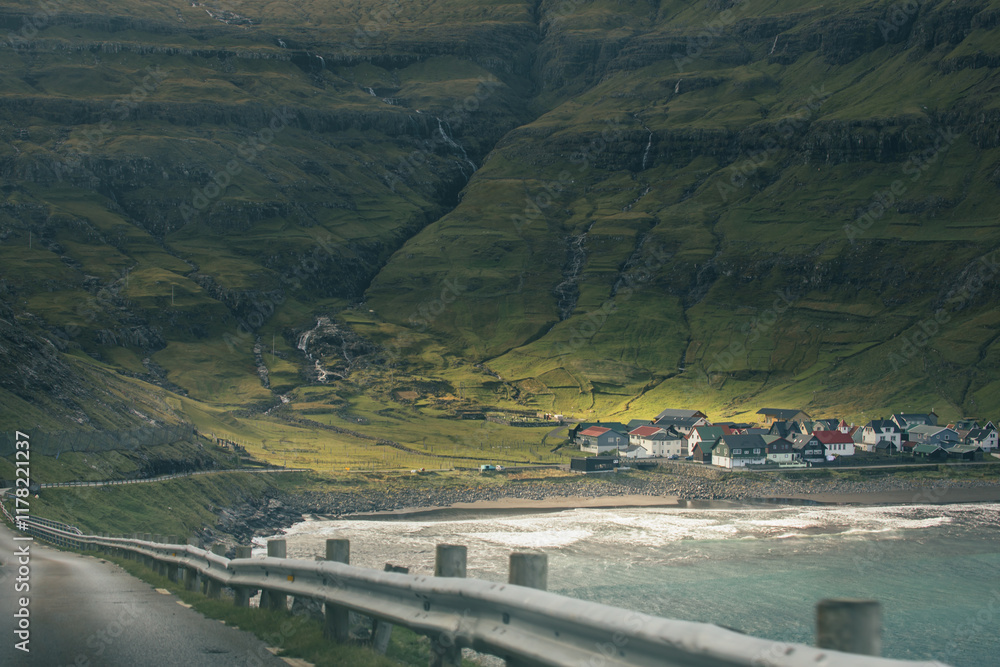 Naklejka premium Journey at the end of the world, Faroe Islands