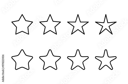 Star Icon vector isolated on white background. Star vector icon. Rating symbol