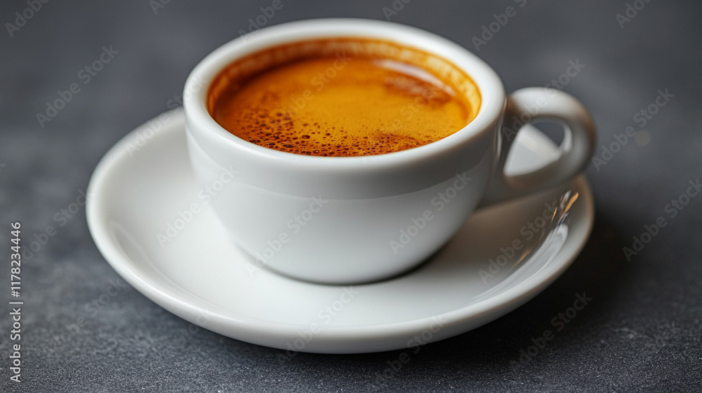 A single espresso cup sits on a clean saucer with a blurred chaotic background and empty caption space beside it, evoking simplicity amidst disorder
A single espresso cup sits on a clean saucer with a blurred chaotic background and empty caption space beside it, evoking simplicity amidst disorder