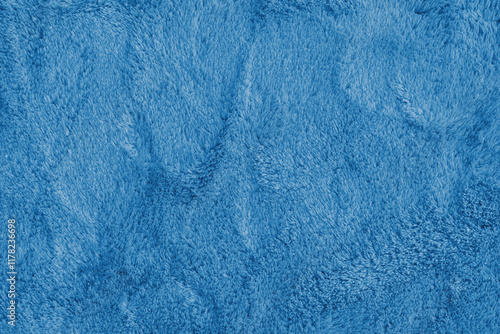 Obraz na plátně Soft shaggy blue carpet texture