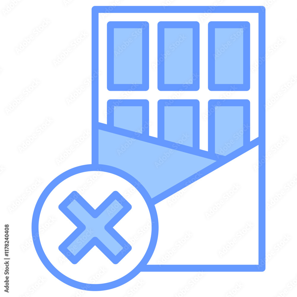 Obraz premium No Chocolate Icon