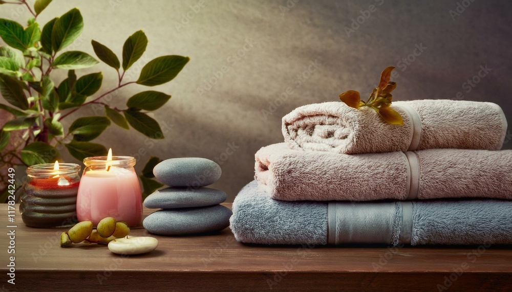 Enjoy the luxury of using soft, clean towels in a tranquil setting. Enjoy the luxury of using soft, clean towels in a tranquil setting.