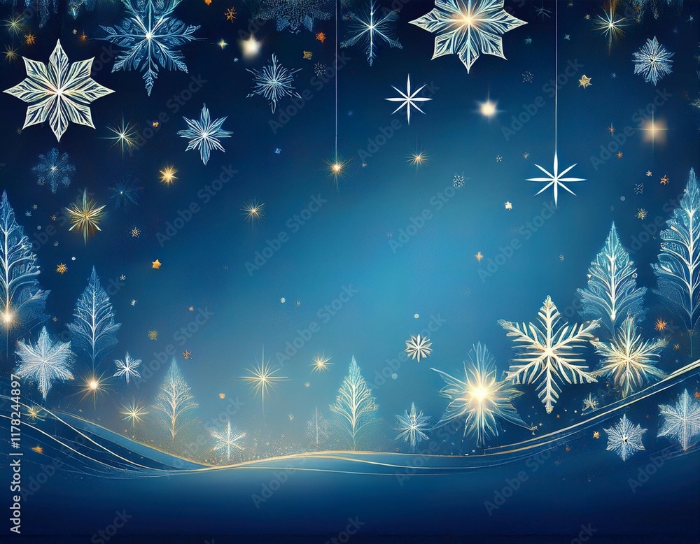 abstract blue background with snowflakes and stars festive winter holiday wallpaper abstract blue background with snowflakes and stars festive winter holiday wallpaper