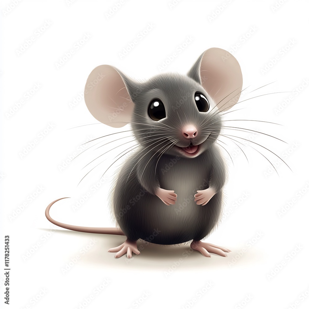 Adorable Cartoon Mouse: A Delightful Digital Illustration Adorable Cartoon Mouse: A Delightful Digital Illustration