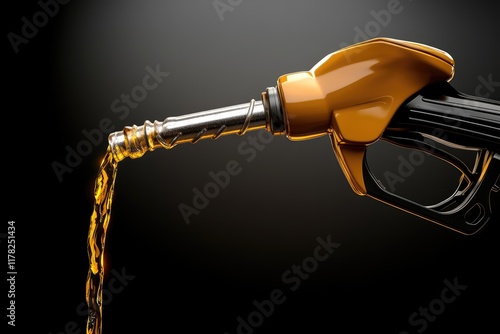 Fuel transfer. photo illustrating petrol pouring from a gun, capturing car refuelling process, energy policies, environmental considerations surrounding transport, fuel costs at petrol stations. photo