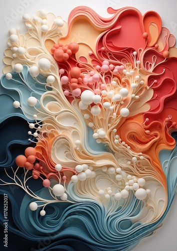 Vibrant Abstract Paper Art Composition