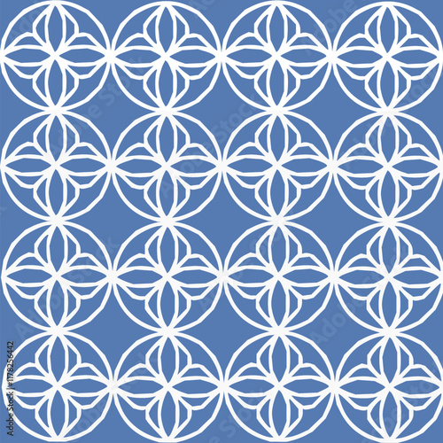 decorative floral ornament backdrop baroque style, porcelain pottery, cute blue and white ceramic background for design texture, tile, silk and fabric, vintage damask pattern seamless wallpaper vector