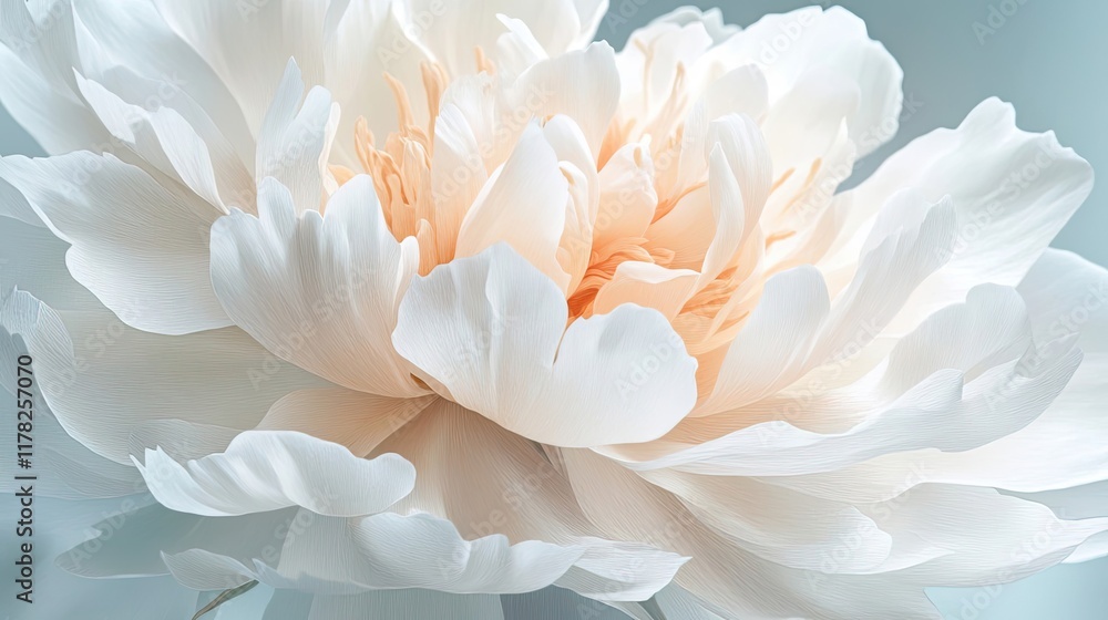 Delicate White Peony Flower Soft Petals Bloom Delicate White Peony Flower Soft Petals Bloom