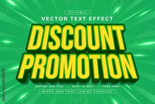 Discount Promotion 3D Editable Text Effect