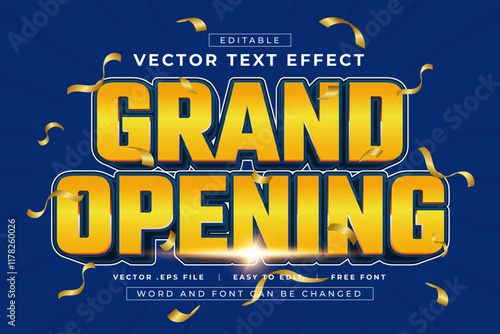 Grand Opening 3D Editable Text Effect Texture Style