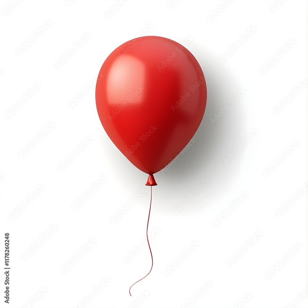 3D realistic red balloon. Holiday illustration of a balloon on a white background with copy space, ultra-realistic, very high detail, high resolution and high quality, isolated on the background, 3D realistic red balloon. Holiday illustration of a balloon on a white background with copy space, ultra-realistic, very high detail, high resolution and high quality, isolated on the background,