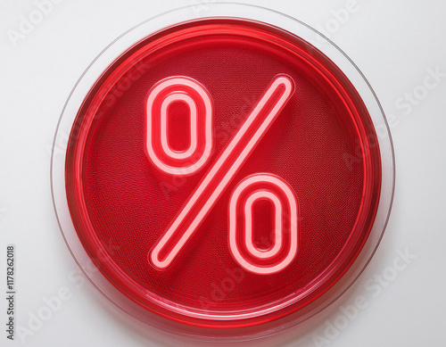 Luz de porcentaje para rebajas web logotipo para web campañas de marketing de rebajas