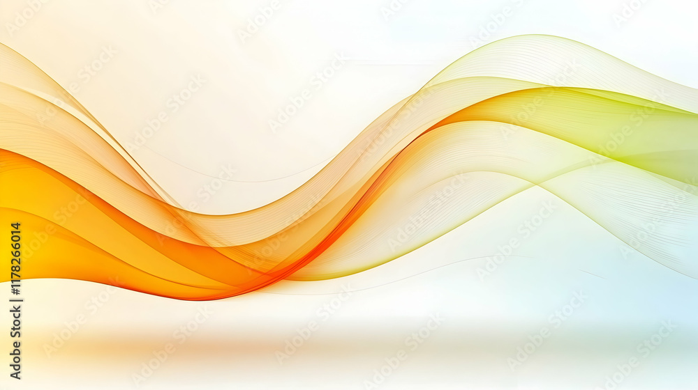 Serene Orange and Green Abstract Wave Design Serene Orange and Green Abstract Wave Design
