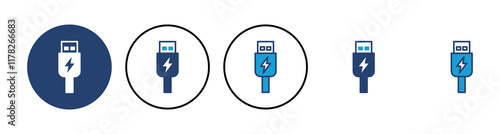 Usb icon vector. Flash disk icon vector