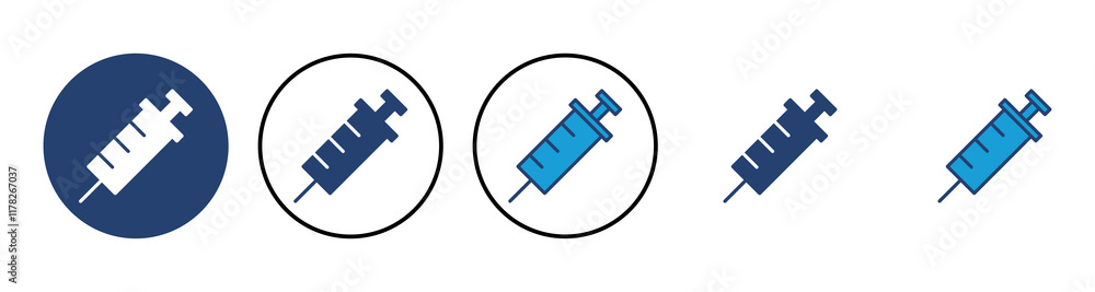 Syringe icon vector. injection icon vector. Syringe icon vector. injection icon vector.