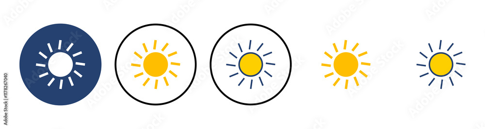Sun icon vector. Brightness Icon vector Sun icon vector. Brightness Icon vector
