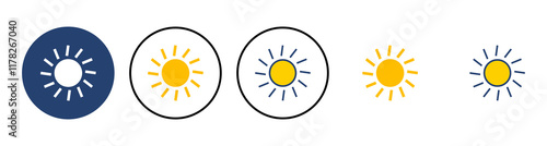 Sun icon vector. Brightness Icon vector