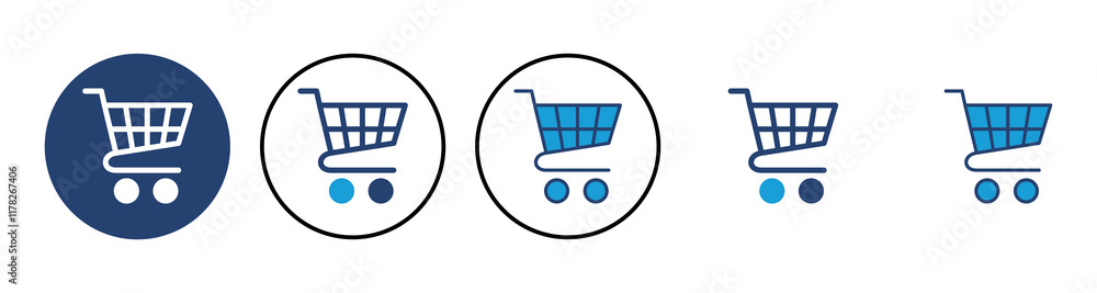 Shopping icon vector. Shopping cart icon. Trolley icon vector Shopping icon vector. Shopping cart icon. Trolley icon vector