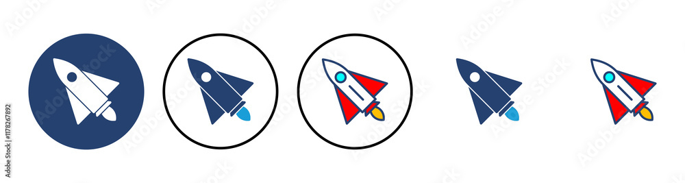 Rocket icon vector. Startup icon vector. Rocket icon vector. Startup icon vector.