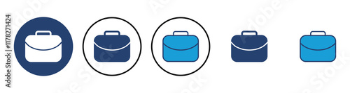 Briefcase icon vector. suitcase icon. luggage symbol.