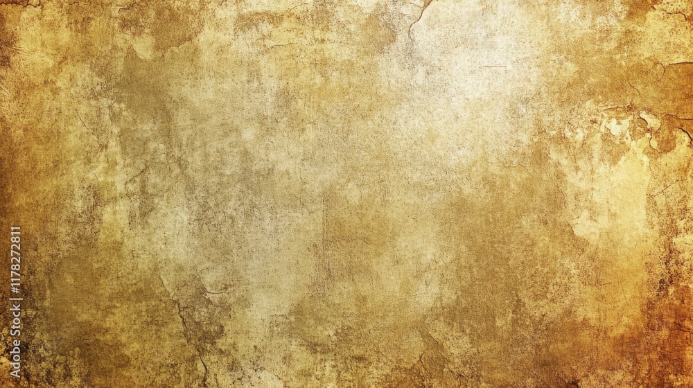Fototapeta premium Aged Gold Texture Background, Vintage Grunge Wall Design