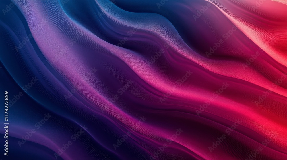 Fototapeta premium Abstract Purple and Red Swirling Waves Background