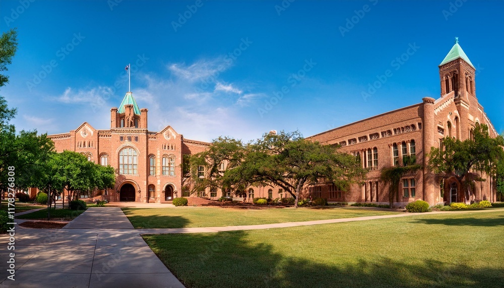 Fototapeta premium majestic view of university campus in texas