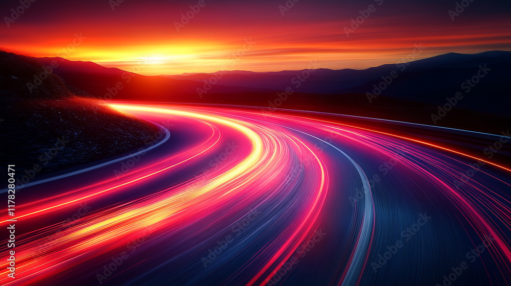 Futuristic light trails streak across a dynamic urban nightscape symbolizing the fusion of technology, speed, and chaos in a modern, motion-driven world
Futuristic light trails streak across a dynamic urban nightscape symbolizing the fusion of technology, speed, and chaos in a modern, motion-driven world