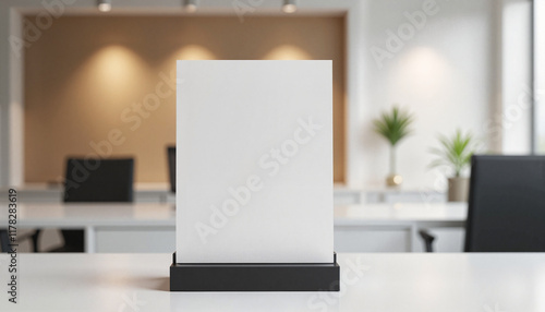 Wallpaper Mural Minimalist flyer display in a modern office environment, professional branding Torontodigital.ca