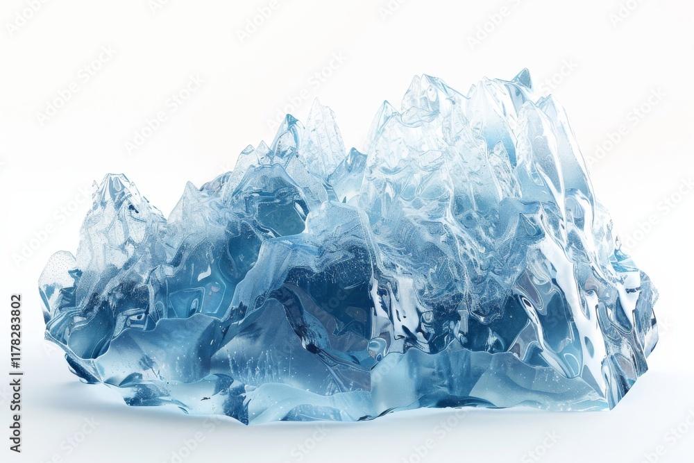 Obraz premium Crystal clear iceberg sculpture display