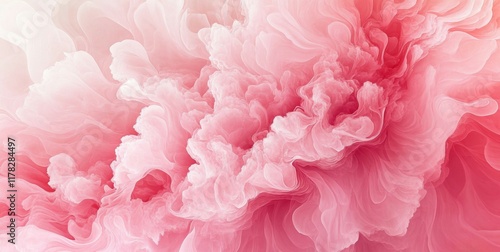 Abstract Pink Swirling Cloudscape Digital Art