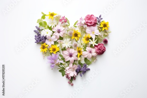 The heart is made of flowers