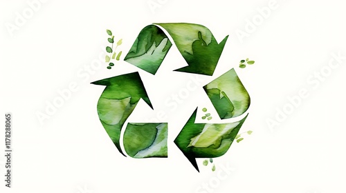 Recycling symbol promoting environmental awareness and sustainability