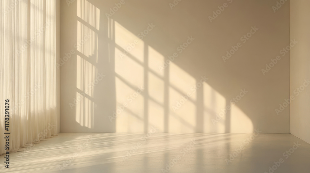 Fototapeta premium Studio Photography Setup Background, Soft Light and Minimalist Aesthetic