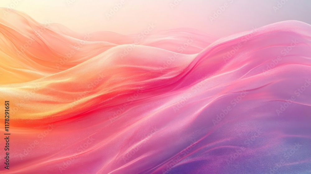 Abstract Pastel Waves of Color Swirling Gently Abstract Pastel Waves of Color Swirling Gently