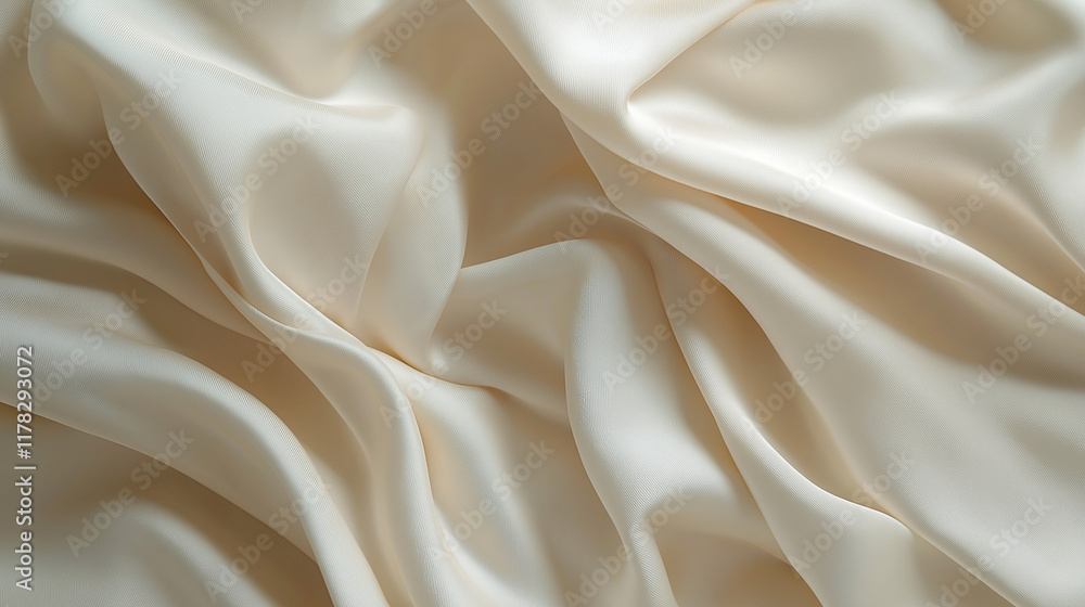 Fototapeta premium Background, close-up of a soft cotton fabric with a smooth texture, noticeable folds and fine details of the fibers