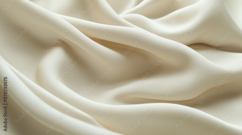 Obraz premium Background, close-up of a soft cotton fabric with a smooth texture, noticeable folds and fine details of the fibers