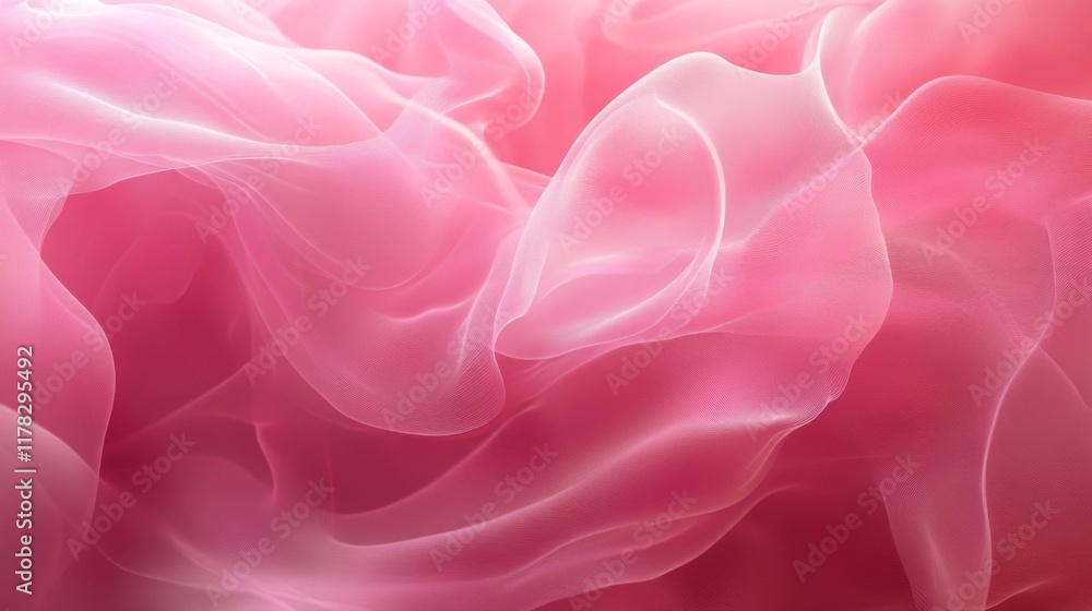 Obraz premium Pink Fabric Draped in Soft Waves Abstract Texture